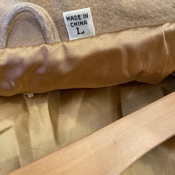 Preston & York Lg Genuine Suede Western/ Rockabilly Jacket Blazer Tan Whipstitch - Picture 14 of 14